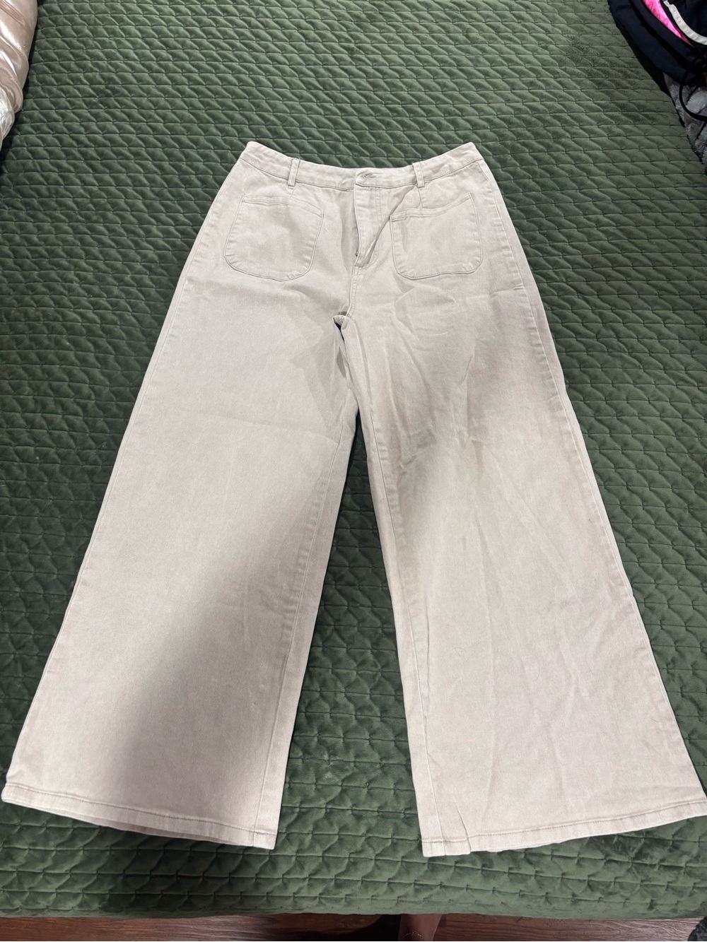 entro Wide Leg Light Gray Jeans